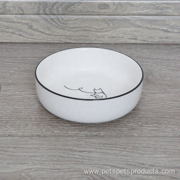 Support Samples Wholesale Custom White Ceramic Pet Bowl